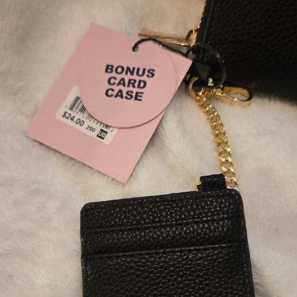 Nanette Lepore NWT Black Wallet with Gold Accent & Card Holder - Picture 5 of 6